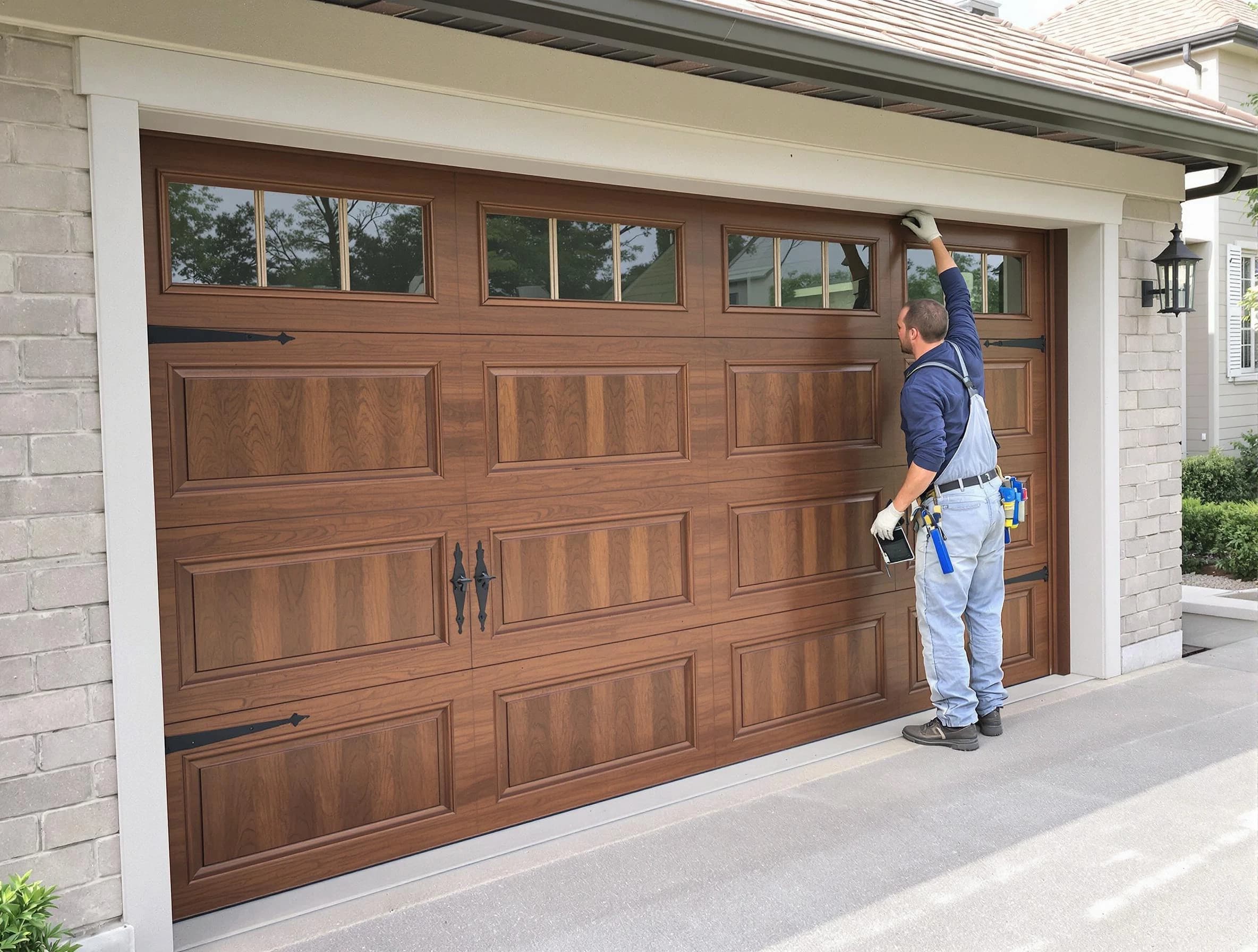 Custom garage door showcase by Kearny Garage Door Repair in Kearny