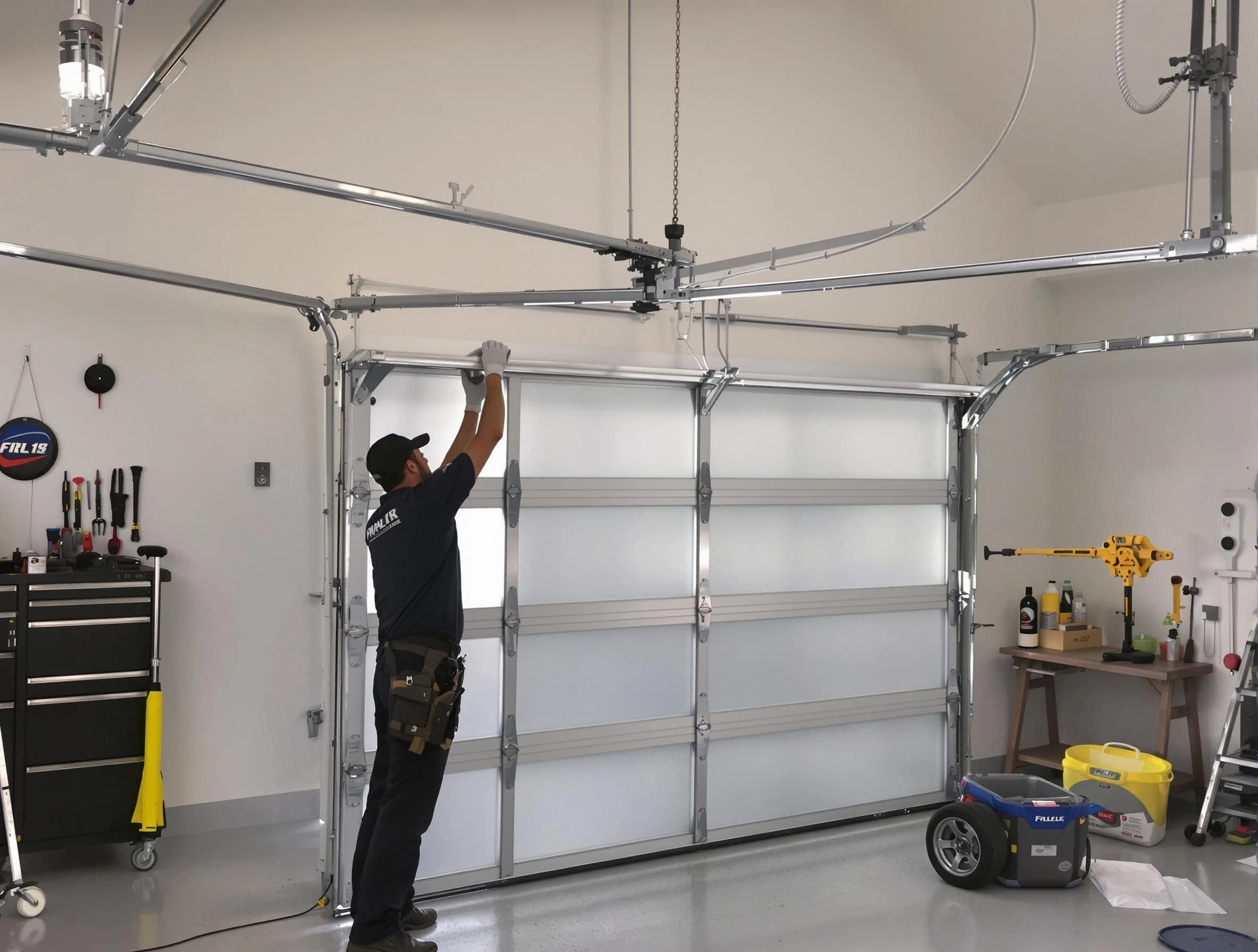 Kearny Garage Door Repair certified team performing precision garage door installation in Kearny