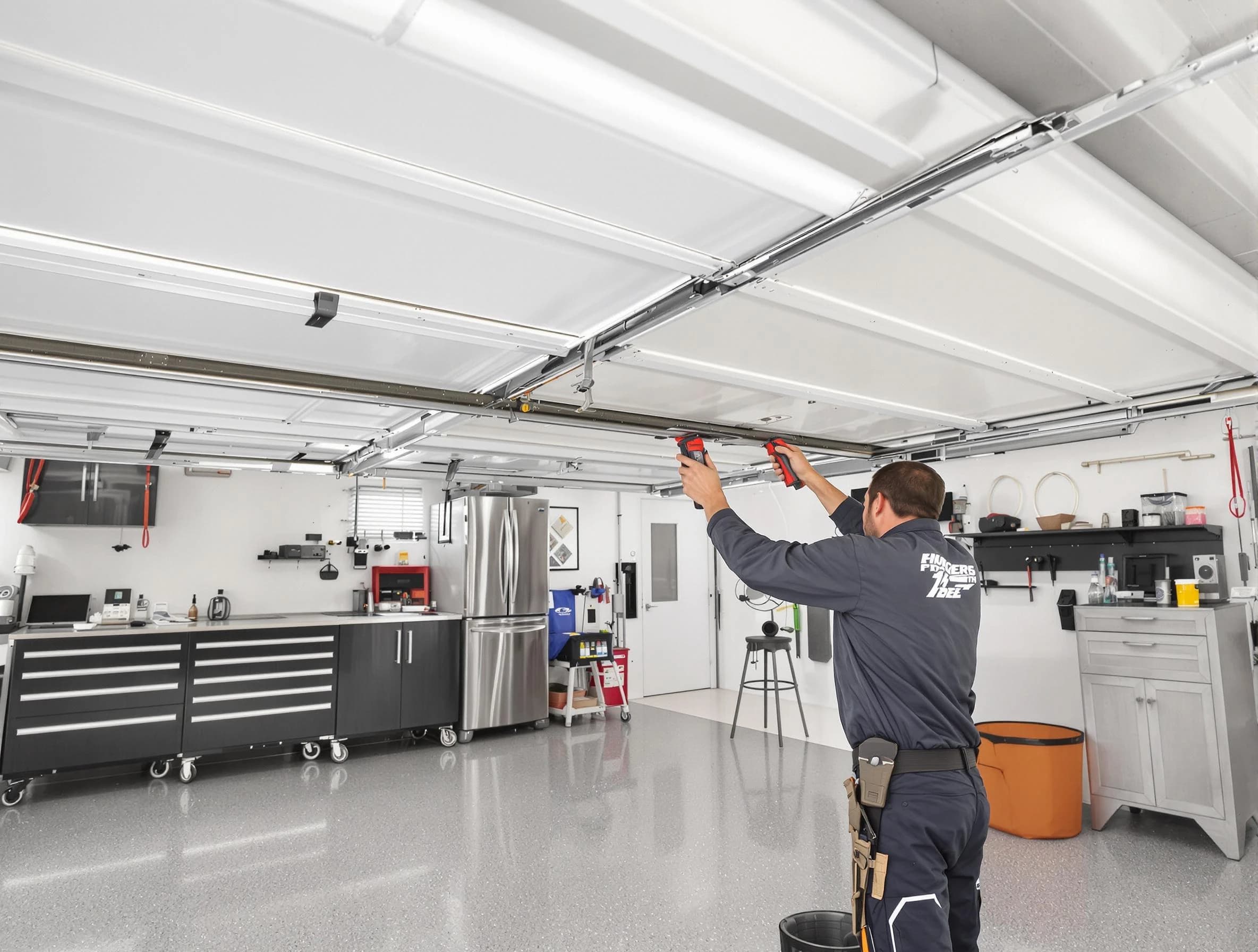 Overhead garage door repair service by Kearny Garage Door Repair in Kearny