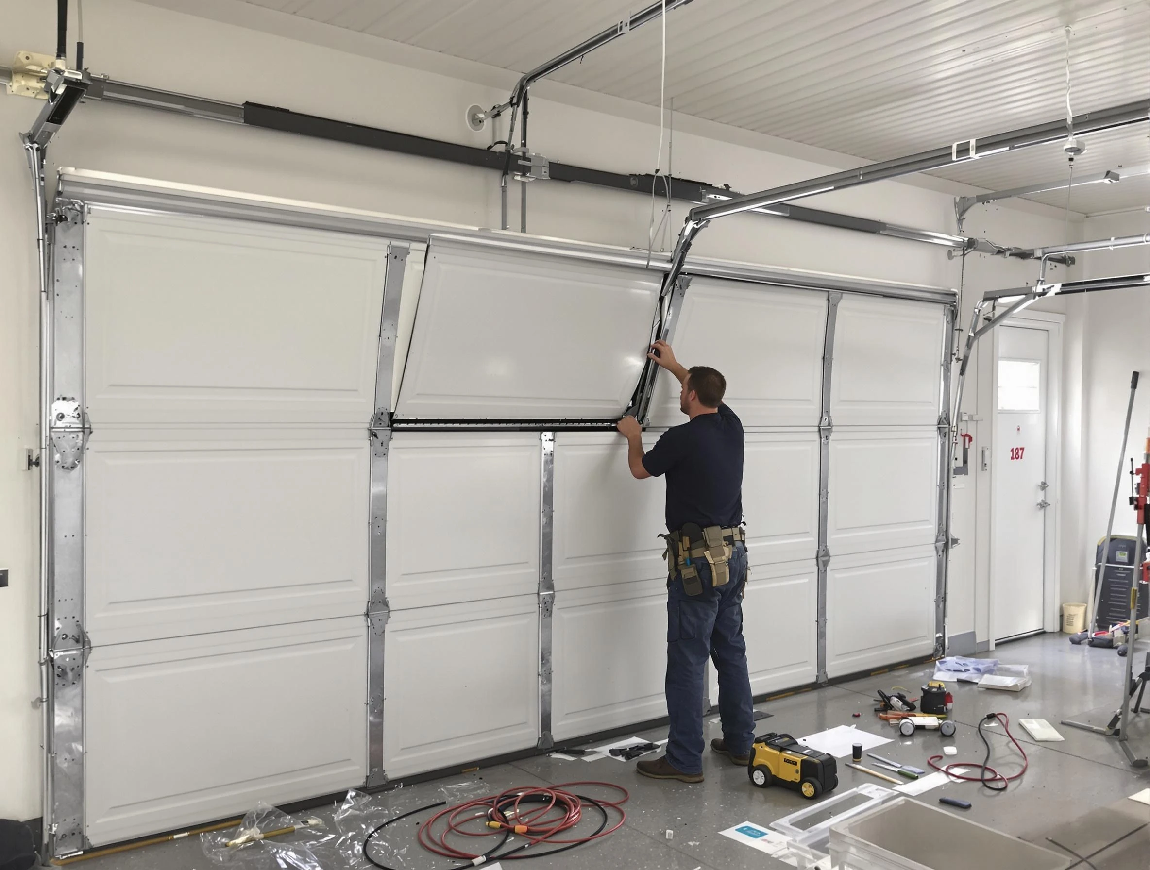 Garage Door Section Replacement in Kearny