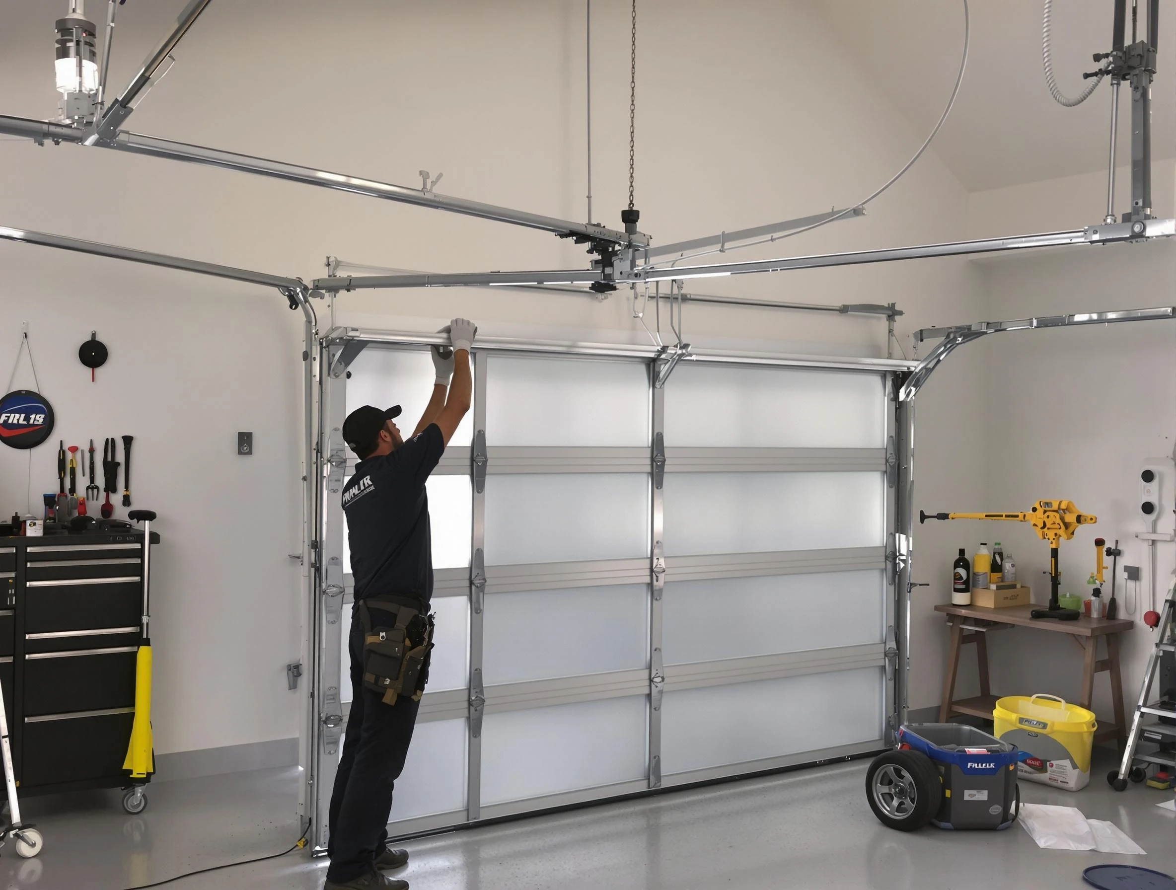 Kearny Garage Door Repair certified team performing precision garage door installation in Kearny