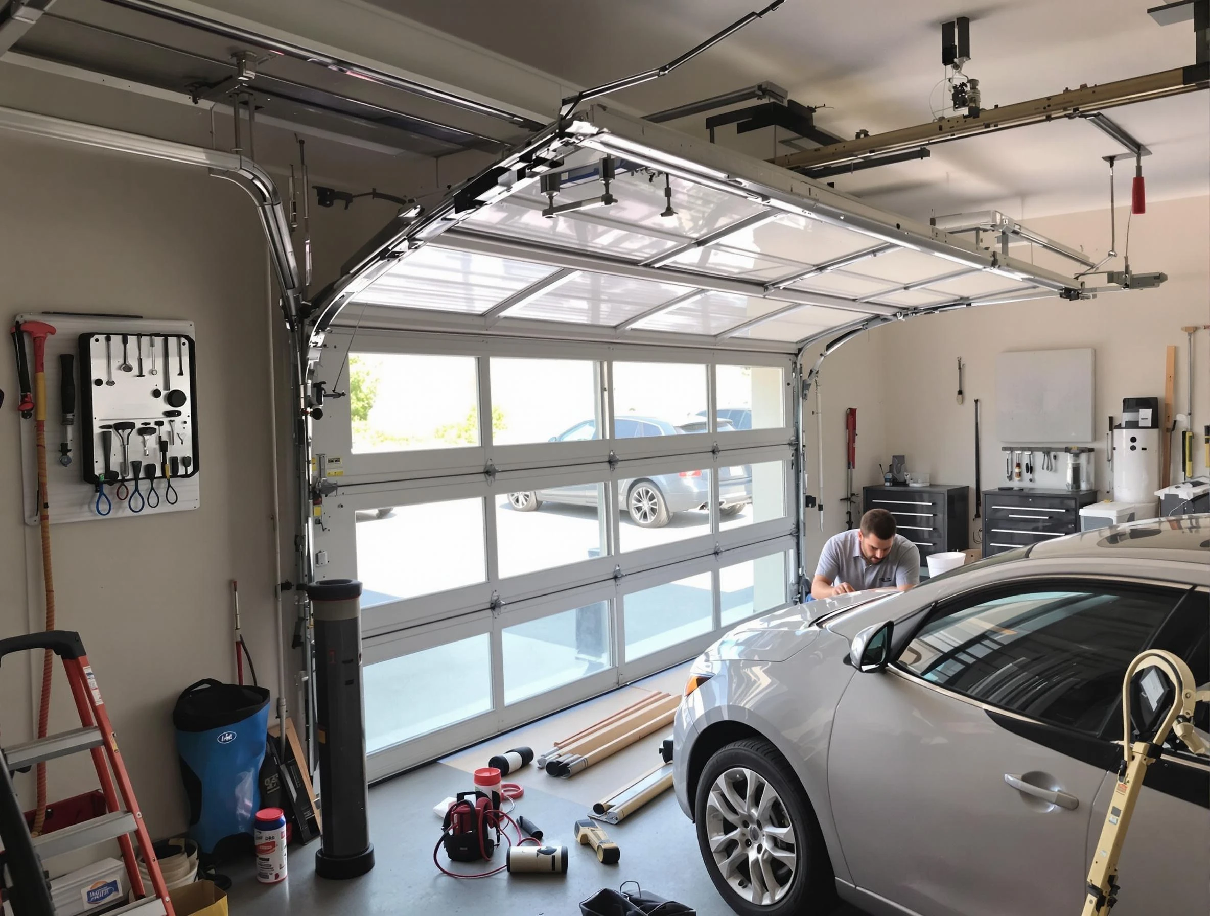 Garage door noise reduction service by Kearny Garage Door Repair in Kearny